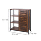 Wooden Storage Cabinet with Shutter Door and 3 Compartments Rustic Brown By Casagear Home BM222534