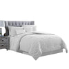Valletta 5 Piece Stitched Square Pattern Queen Comforter Set The Urban Port, White By Casagear Home