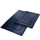 Nantes Bath Mat Set | 2 Piece | Fabric | Non Slip Back | Dark Blue