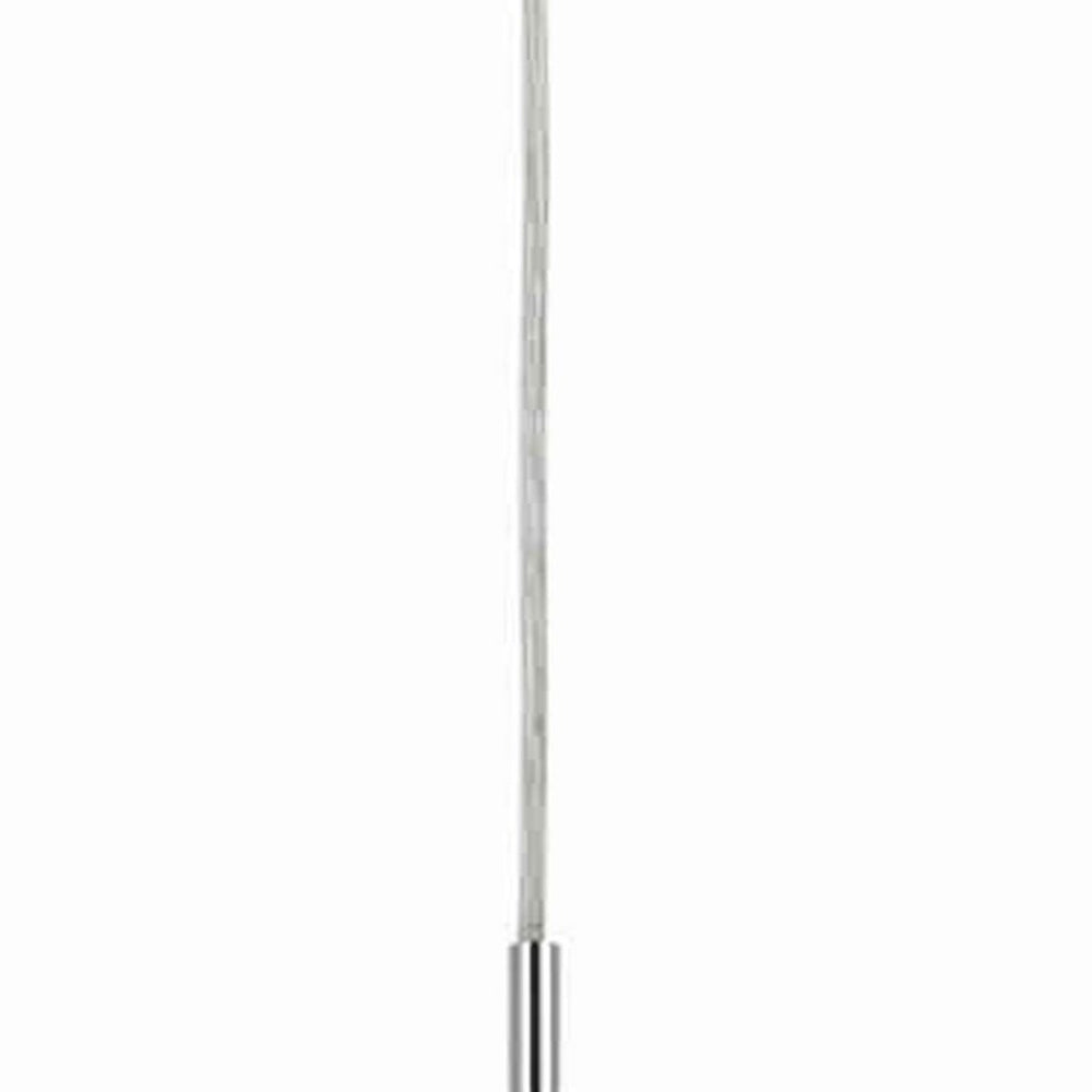 Drum Style Pendant Fixture with Fabric Shade and Brushed Details White By Casagear Home BM223015