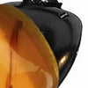50 Watt Track Fixture with Handblown Glass Shade Black and Orange By Casagear Home BM223032