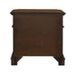 3 Drawer Wooden Nightstand with Molded Details and Metal Pulls Brown By Casagear Home BM223269