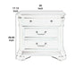 3 Drawer Wooden Nightstand with Molded Details and Metal Pulls Brown By Casagear Home BM223269