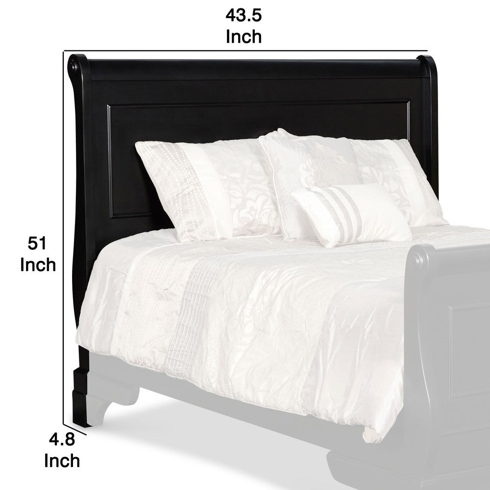 Twin Size Paneled Wooden Headboard with Grain Details Brown By Casagear Home BM223273