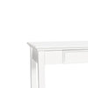Single Drawer Wooden Desk with Metal Ring Pull and Tapered Legs White By Casagear Home BM223281