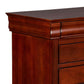 4 Drawer Wooden Nightstand with Bracket Legs and Metal Knobs Brown By Casagear Home BM223357