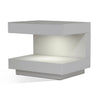Nightstand | C Shape | Squared Design | LED Light | Gray