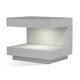Nightstand | C Shape | Squared Design | LED Light | Gray