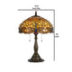 2 Bulb Tiffany Table Lamp with Dragonfly Design Shade Multicolor By Casagear Home BM223636