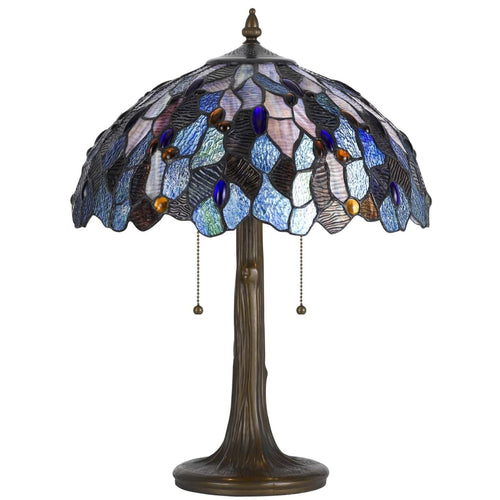 Tiffany Floor Lamp | 2 Bulb | Mosaic Shade | Multicolor