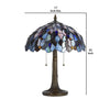 2 Bulb Tiffany Floor Lamp with Mosaic Design Shade Multicolor By Casagear Home BM223637