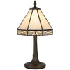 Tiffany Table Lamp | Tree Body | Conical Shade | Beige & Bronze