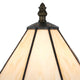 Tree Like Metal Body Tiffany Table lamp with Conical Shade,Beige and Bronze By Casagear Home BM223640