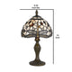 Metal Body Tiffany Table Lamp with Dragonfly Design Shade Multicolor By Casagear Home BM223642