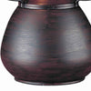 Pot Bellied Metal Body Table Lamp with Conical Mica Shade Bronze By Casagear Home BM223691