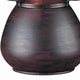 Pot Bellied Metal Body Table Lamp with Conical Mica Shade Bronze By Casagear Home BM223691