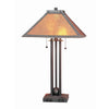 Table Lamp | 25" | Ball Inlay Body | Mica Shade | Bronze
