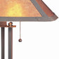 Ball Inlay Metal Body Table Lamp with Square Mica Shade Bronze By Casagear Home BM223694