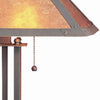 Ball Inlay Metal Body Table Lamp with Square Mica Shade Bronze By Casagear Home BM223694