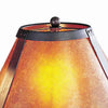 Metal Body Swing Arm Table Lamp with Conical Mica Shade Bronze By Casagear Home BM223703