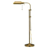 Floor Lamp | Rectangular Metal | Adjustable Pole | Gold