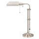 Desk Lamp | Rectangular Metal | Adjustable Pole | Silver