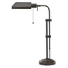 Metal Rectangular Desk Lamp with Adjustable Pole, Black By Casagear Home