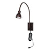 Wall Lamp | Round Metal | Plug-In Switch | Bronze
