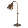 Metal Round 25" Table Lamp with Adjustable Pole, Bronze By Casagear Home