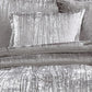 King Size 7 Piece Fabric Comforter Set with Crinkle Texture Silver By Casagear Home BM225205