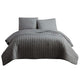 Coverlet Set | 3 Piece King | Crinkle Stitch | Gray