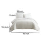 3 Piece Crinkles King Size Coverlet Set with Vertical Stitching White By Casagear Home BM225247