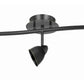5 Light 120V Metal Track Light Fixture with Round Shade Black By Casagear Home BM225646