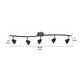 5 Light 120V Metal Track Light Fixture with Round Shade Black By Casagear Home BM225646