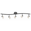 Track Fixture | 5 Light | Glass Shade | Black & White