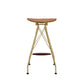 30 Inch Metal Backless Barstool with Braces Set of 2 Gold By Casagear Home BM225693