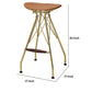 30 Inch Metal Backless Barstool with Braces Set of 2 Gold By Casagear Home BM225693