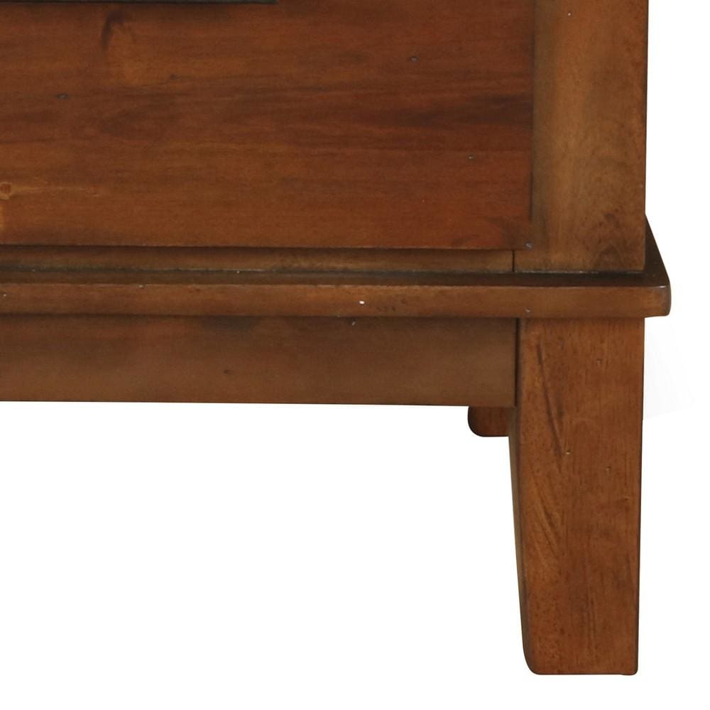29 2 Spacious Drawer Nightstand with Chamfered Legs Brown By Casagear Home BM225824