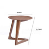Modern Style Wooden End Table with Pointed V Shape Base Brown By Casagear Home BM225846