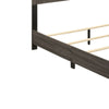 Wooden Eastern King Bed with Low Profile Footboard Gray By Casagear Home BM225919