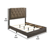 Wooden Eastern King Bed with Low Profile Footboard Gray By Casagear Home BM225919