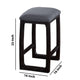 Wooden Counter Height Stool with Fabric Upholstered Seat Gray and Brown By Casagear Home BM225958