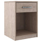 Single Drawer Wooden Nightstand with Open Shelf, Beige By Casagear Home