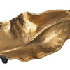 Twisted Leaf Design Sculpture with Texture Details Gold and Black By Casagear Home BM226131