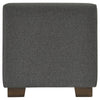 Fabric Tufted Seat Storage Bench with Block Feet Dark Gray By Casagear Home BM226141