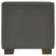 Fabric Tufted Seat Storage Bench with Block Feet Dark Gray By Casagear Home BM226141