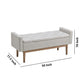 Tufted Fabric Storage Bench with Low Profile Elevated Arms Light Gray By Casagear Home BM226158