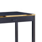 2 Drawer Rectangular Desk with 2 Open Shelves Black and Gold By Casagear Home BM226198