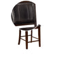 Wooden Counter Height Chair with Flared Raised Back Set of 2 Brown By Casagear Home BM226293