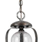 25 3 Bulb Chandelier with Scrolled Metal Frame,Gray & Clear By Casagear Home BM226298